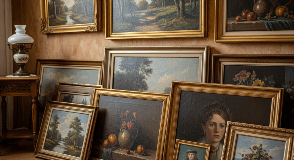 置き場所に困った、自宅の油絵