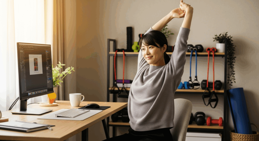 デスクワーク中の「ながら運動」でリフレッシュ