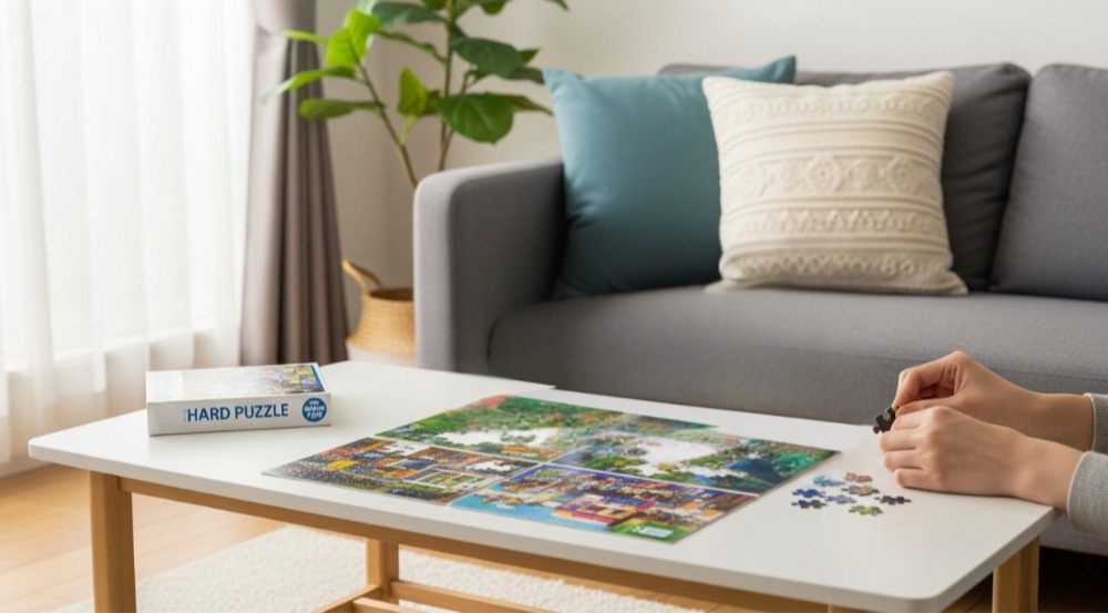 作ったパズルを合体させて完成