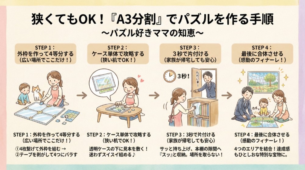 「A3分割」でパズルを作る手順