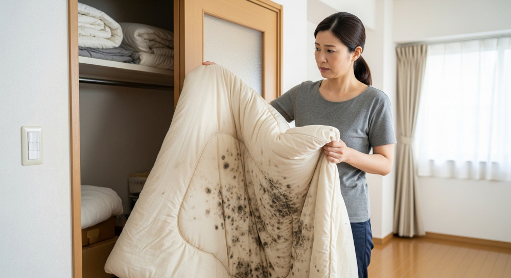 押し入れでカビさせてしまった布団