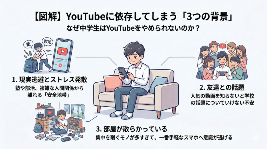 なぜ中学生はYouTubeをやめられないのか?3つの背景